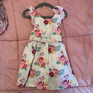 Ruffle Butts Floral Kids Dress with Ruffle Straps